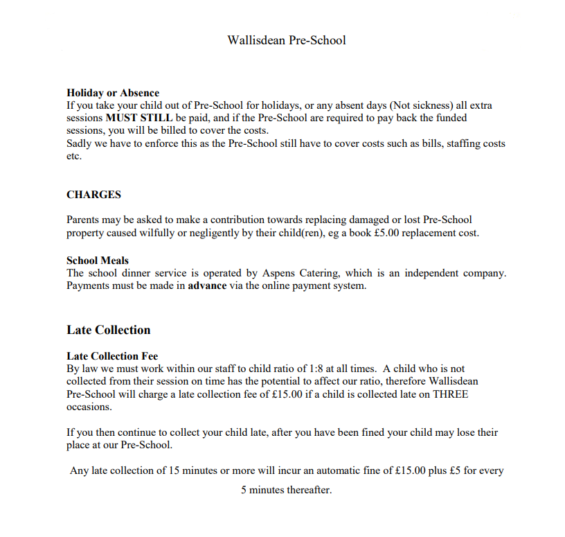 Wallisdean preschool policies p2 2